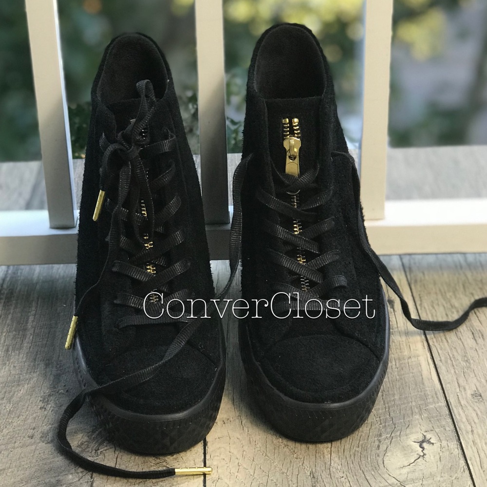 NWT Converse Ctas Modern HI Suede Black W AUTHENTI - Picture 3 of 8